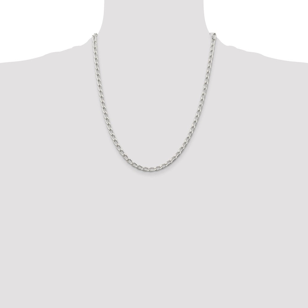 Buy High-Quality 4.3mm Sterling Silver Elongated Open Link Chain - Stylish Value
