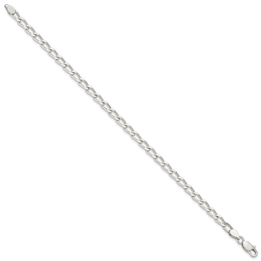 Buy Stylish 4.3mm Sterling Silver Elongated Open Link Chain - Luxury Value
