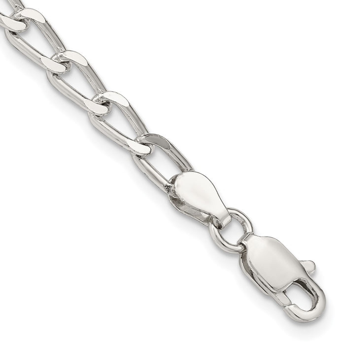 Buy Stylish 4.3mm Sterling Silver Elongated Open Link Chain - Luxury Value-1
