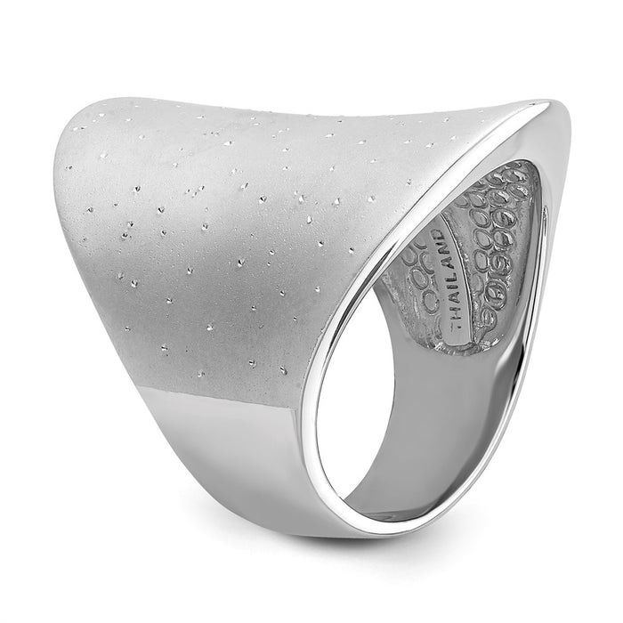Shop Exclusive Rhodium-Plated Sterling Silver Radiant Essence Ring - Stylish Design-6