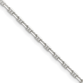Buy Stylish 2mm Polished Sterling Silver Mariner Link Chain - Affordable Luxury