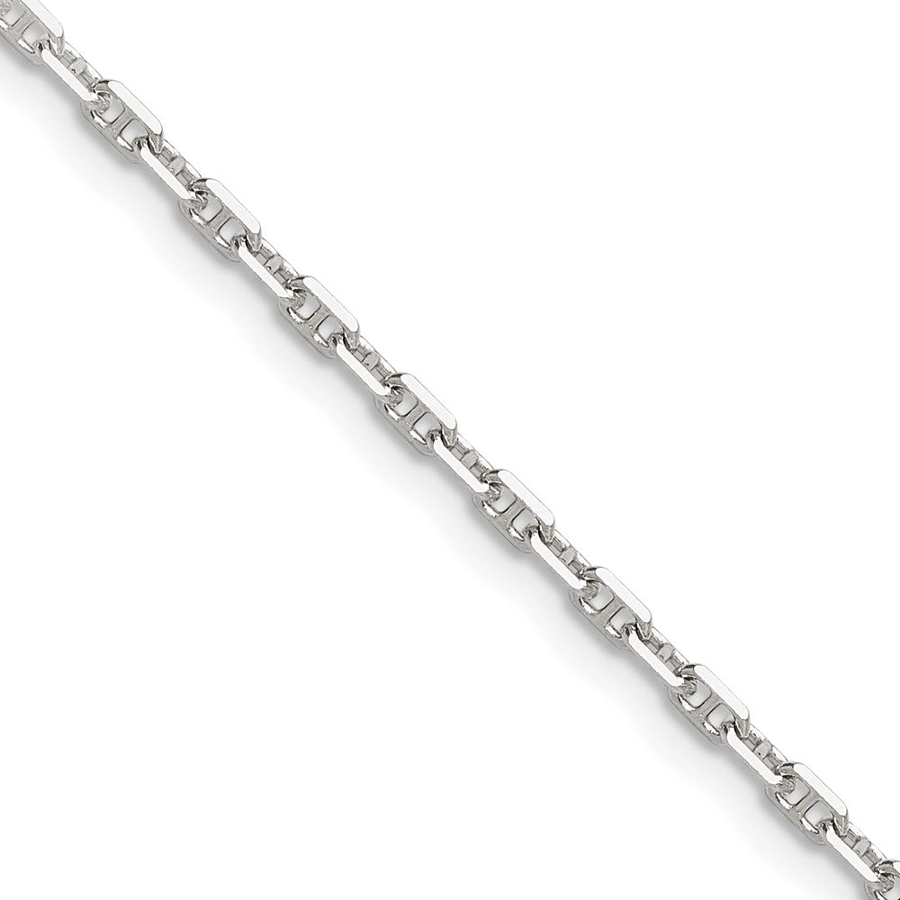 High-quality 2mm Polished Sterling Silver Mariner Link Chain - Stylish Finish