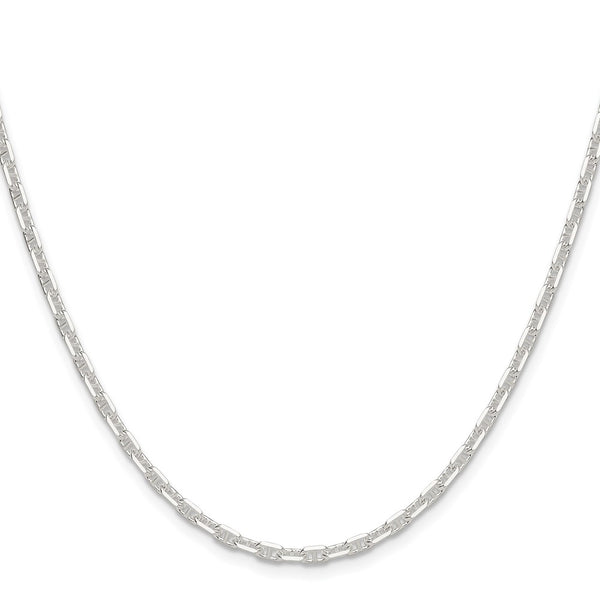 3mm Polished Sterling Silver Mariner Link Chain