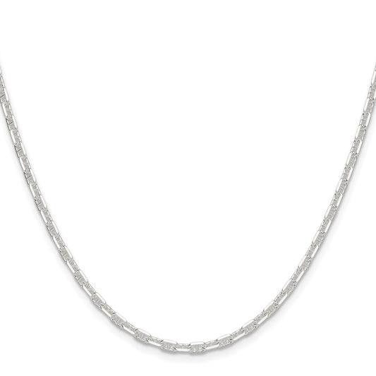 High-Quality 3mm Polished Sterling Silver Mariner Link Chain - Stylish Value!
