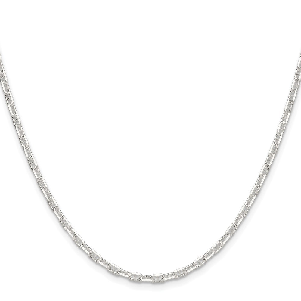 High-Quality Polished Sterling Silver 3mm Mariner Link Chain - Stylish Value