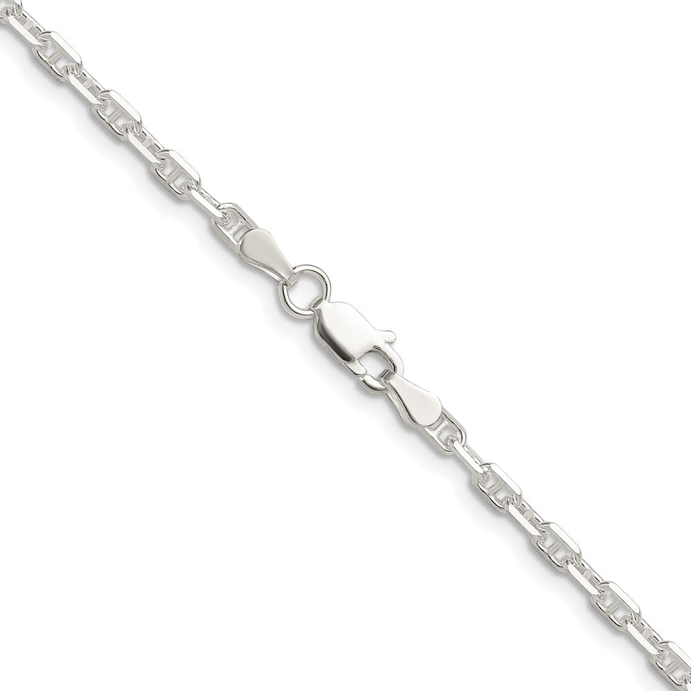 High-Quality 3mm Polished Sterling Silver Mariner Link Chain - Stylish Value!