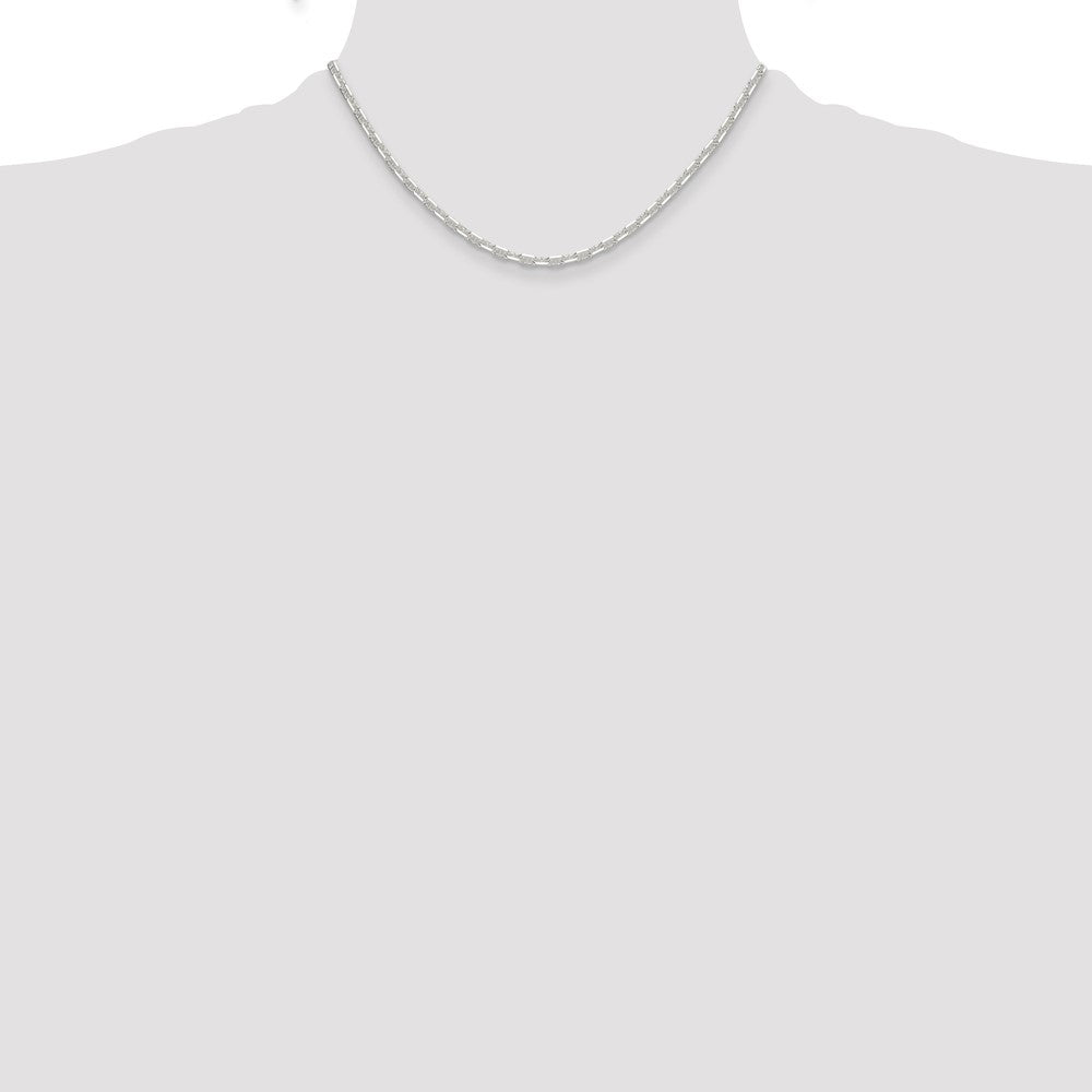 High-Quality 3mm Polished Sterling Silver Mariner Link Chain - Stylish Value!