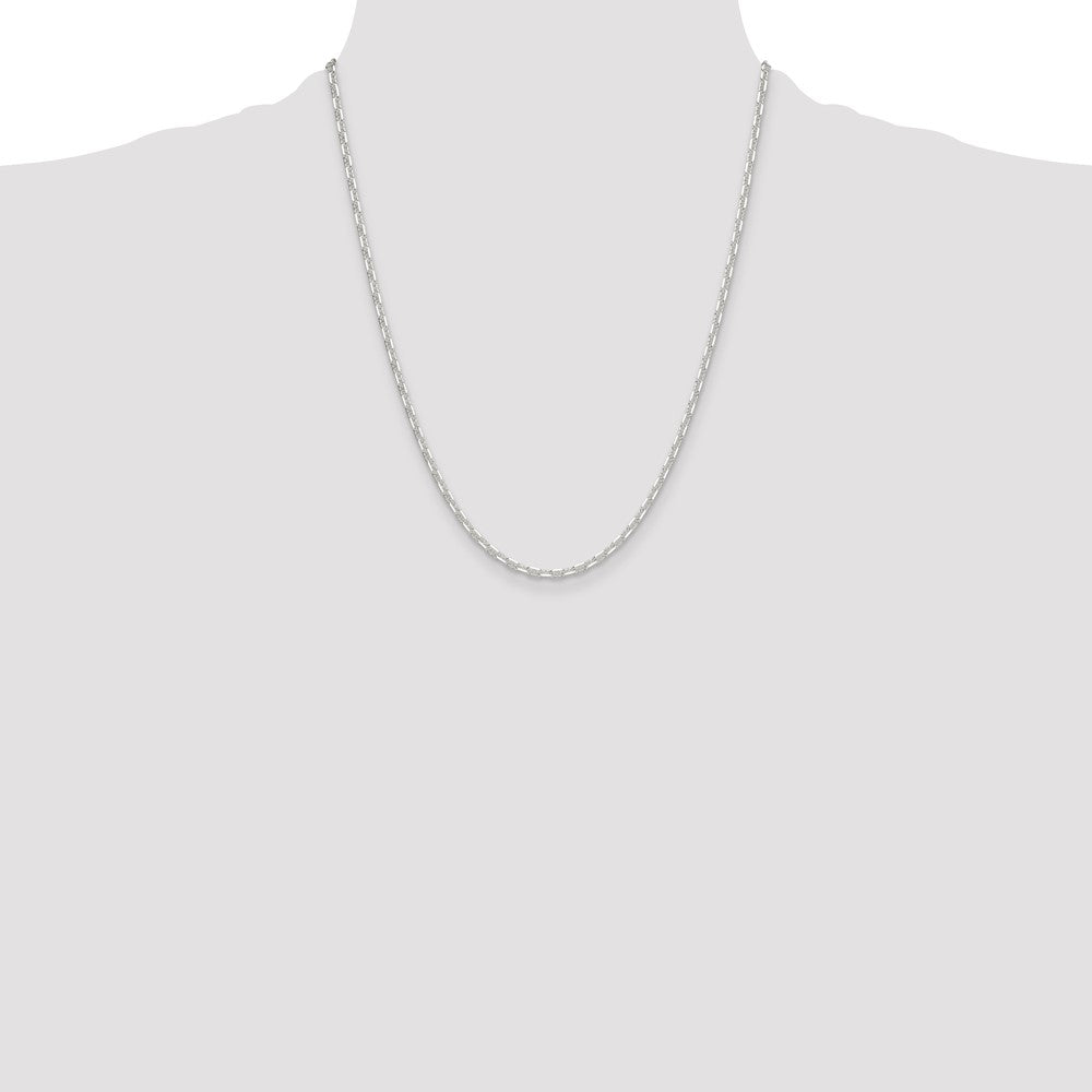 High-Quality Polished Sterling Silver 3mm Mariner Link Chain - Stylish Value