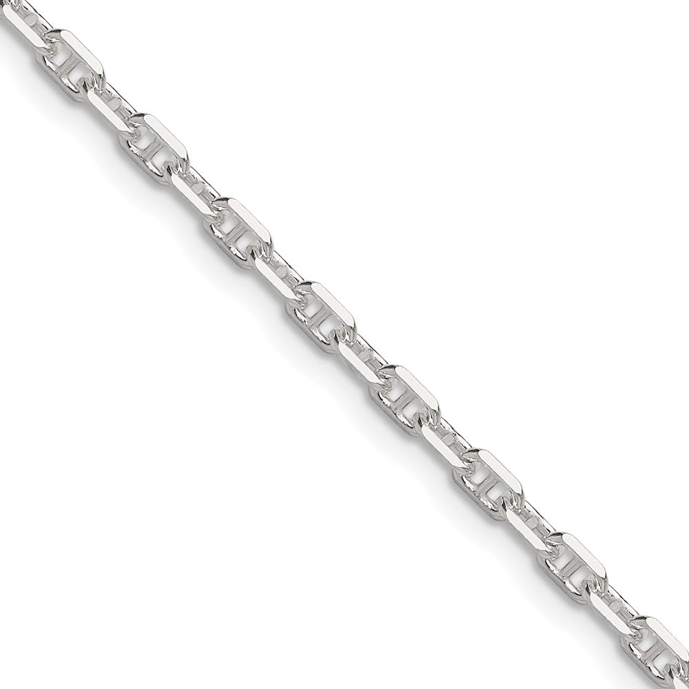 Buy Stylish 3mm Polished Sterling Silver Mariner Link Chain - Diamond Cut Finish