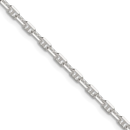 Buy Stylish 3mm Polished Sterling Silver Mariner Link Chain - Diamond Cut Finish