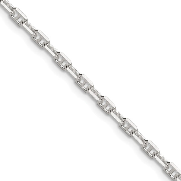 3mm Polished Sterling Silver Mariner Link Chain