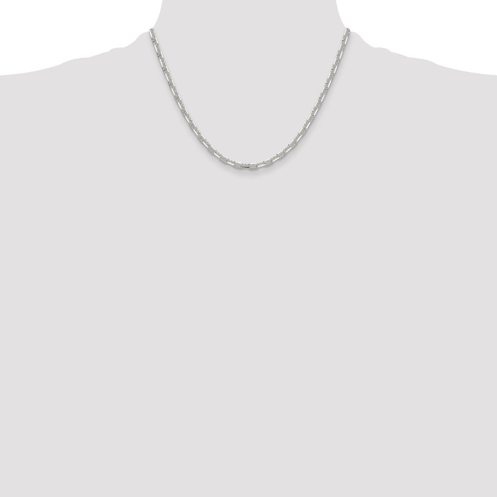 High-Quality Polished Sterling Silver 3.75mm Mariner Link Chain - Stylish Value!