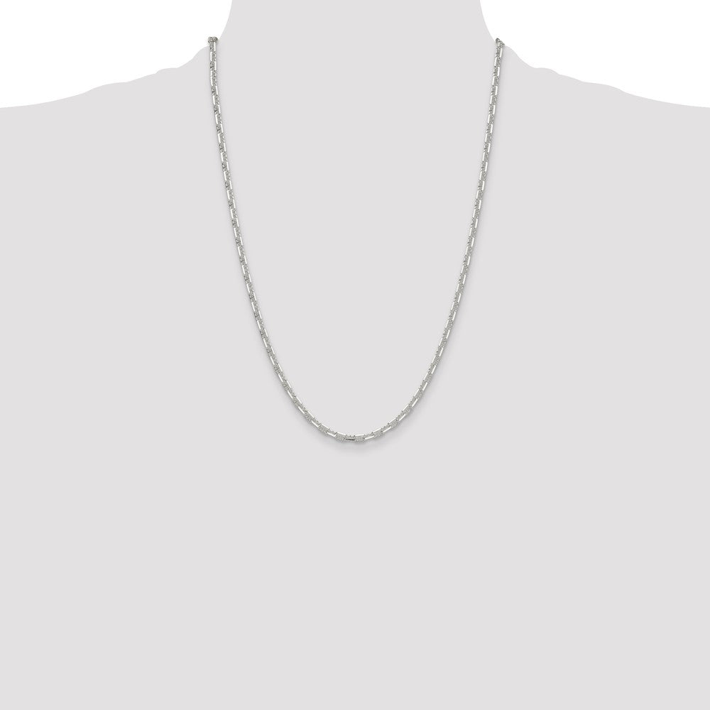 Designer Polished Sterling Silver 3.75mm Diamond-Cut Mariner Link Chain - Luxury Value