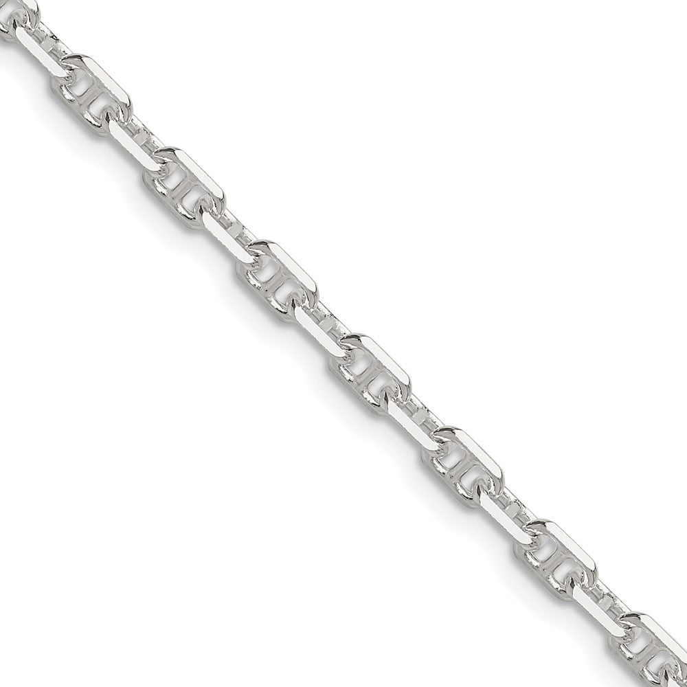 Designer Polished Sterling Silver 3.75mm Diamond-Cut Mariner Link Chain - Luxury Value