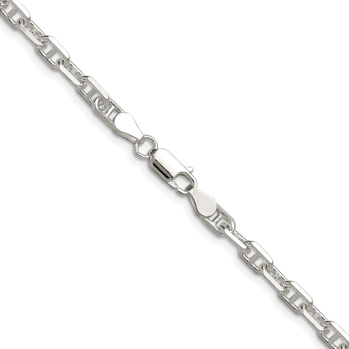 Buy Stylish 4.75mm Polished Sterling Silver Mariner Link Chain - Luxury Finish-3