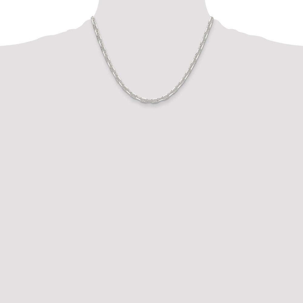 High-Quality 4.75mm Polished Sterling Silver Mariner Link Chain | Stylish Value