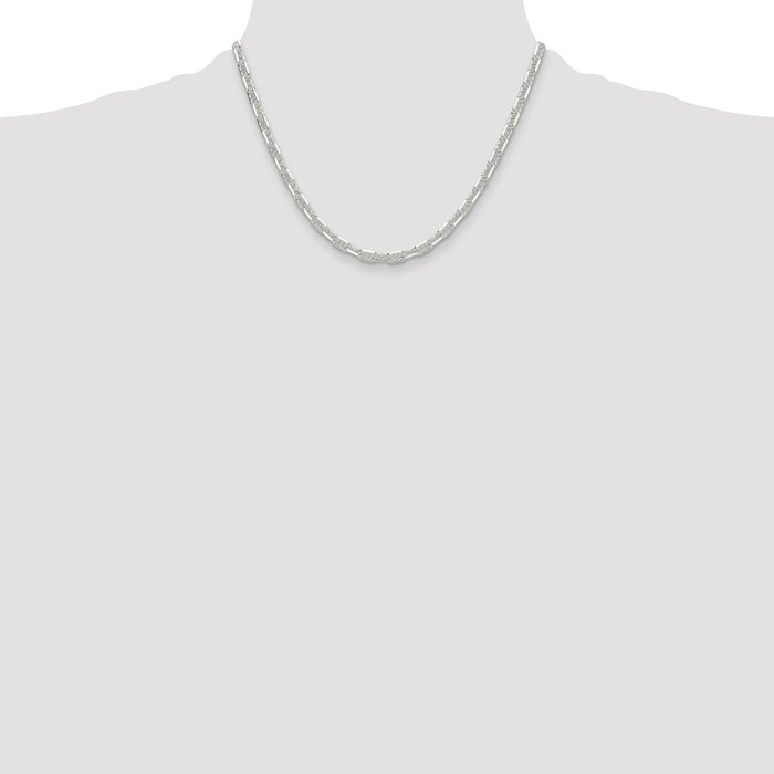 High-Quality 4.75mm Polished Sterling Silver Mariner Link Chain | Stylish Value-4