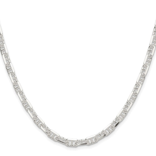 Buy Stylish 5.5mm Polished Sterling Silver Mariner Link Chain - Luxury Finish