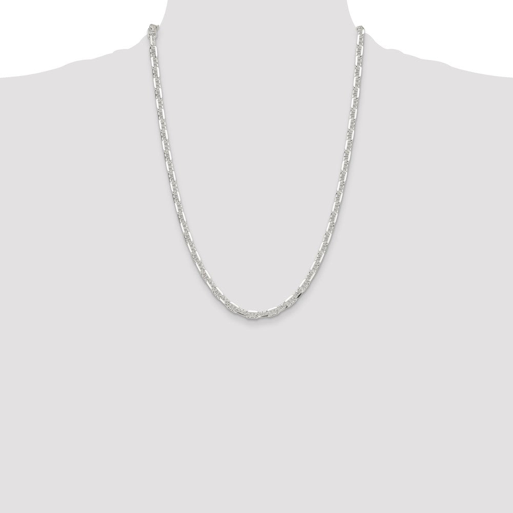 Exclusive Polished Sterling Silver 5.5mm Mariner Link Chain - Stylish Shine!