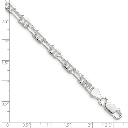 Exclusive Polished Sterling Silver 5.5mm Mariner Link Chain - Stylish Value!
