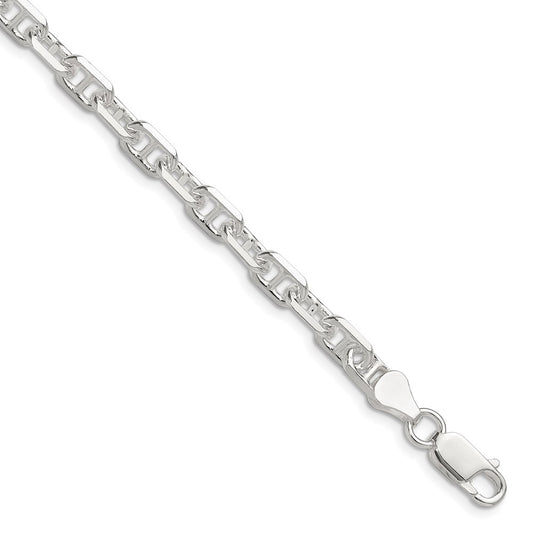 Exclusive Polished Sterling Silver 5.5mm Mariner Link Chain - Stylish Value!