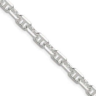 Exclusive Polished Sterling Silver 5.5mm Mariner Link Chain - Stylish Design