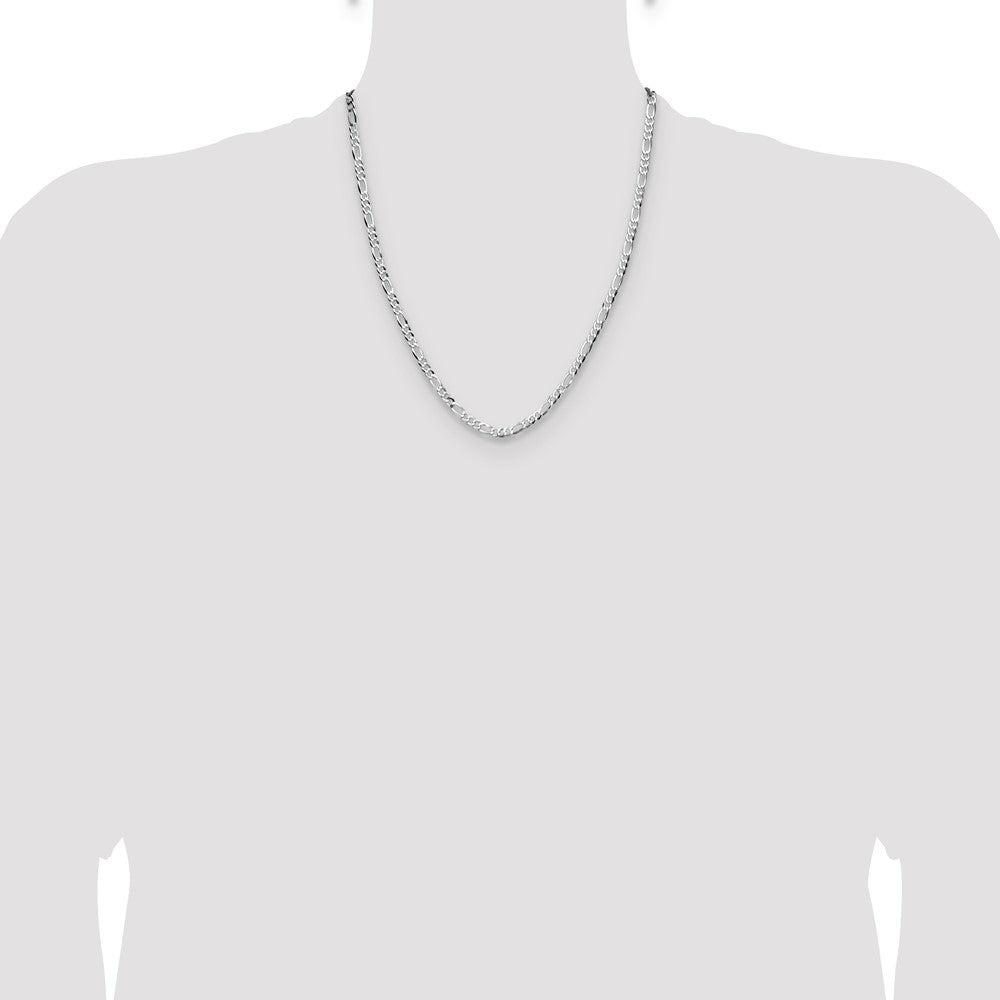 Buy Stylish 4.0mm Lightweight Sterling Silver Flat Figaro Chain - Value Pick!