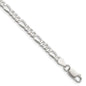 High-Quality 4.0mm Sterling Silver Flat Figaro Chain - Stylish & Affordable!-5