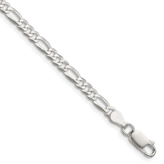 High-Quality 4.0mm Sterling Silver Flat Figaro Chain - Stylish & Affordable!