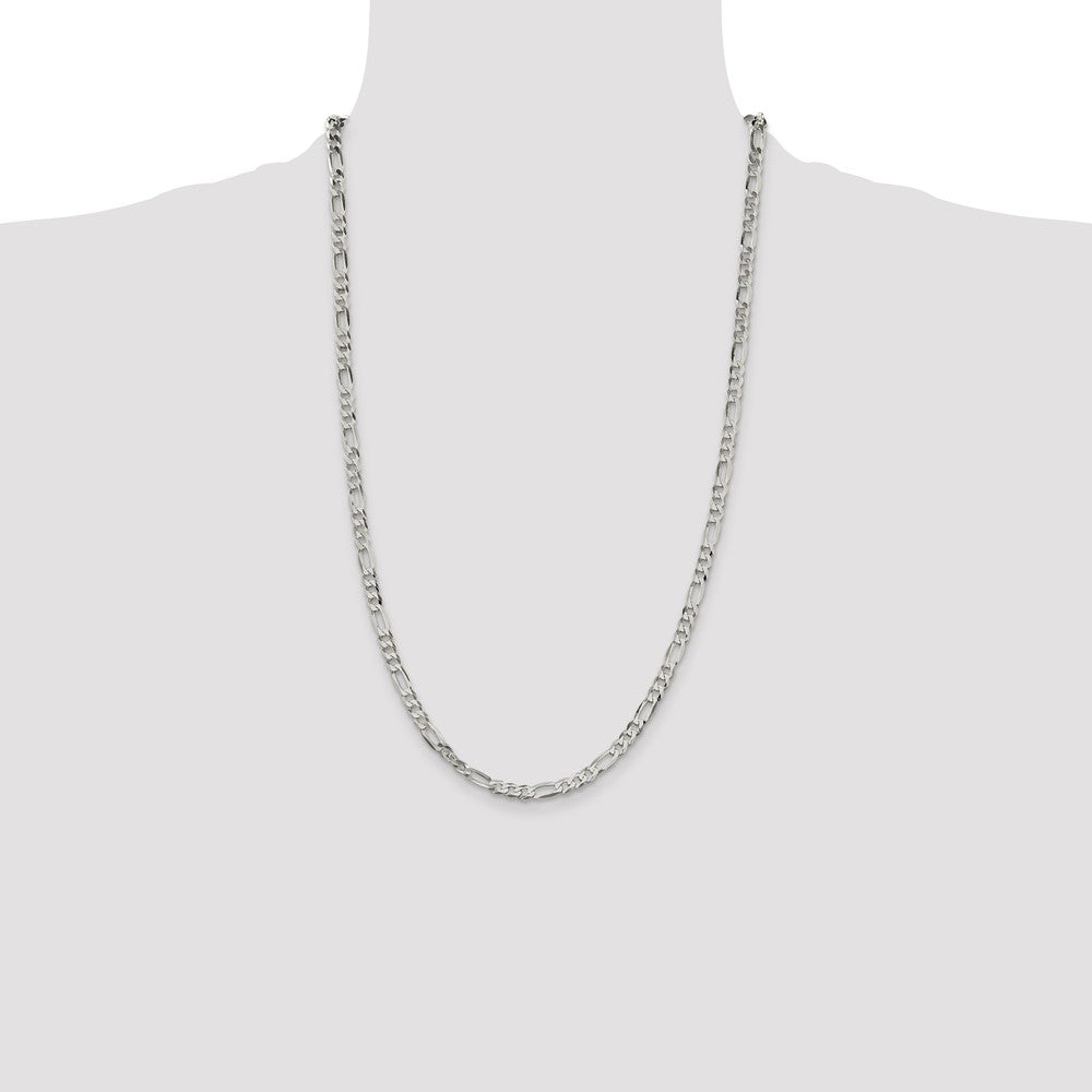 Buy Stylish 4.5mm Flat Figaro Sterling Silver Chain - High-Quality & Lightweight