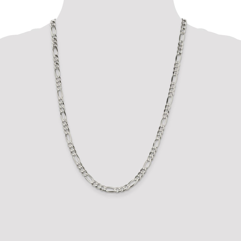 Buy Stylish 5.5mm Sterling Silver Flat Figaro Chain - Affordable Luxury