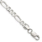 Buy Stylish 5.5mm Sterling Silver Flat Figaro Chain - Lightweight & Affordable-3