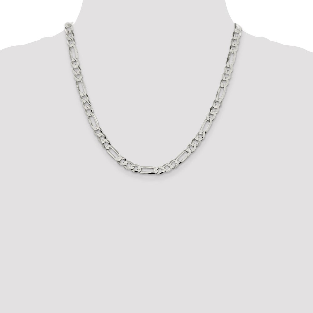 Buy Stylish 7.0mm Sterling Silver Flat Figaro Chain | Affordable Luxury Jewelry