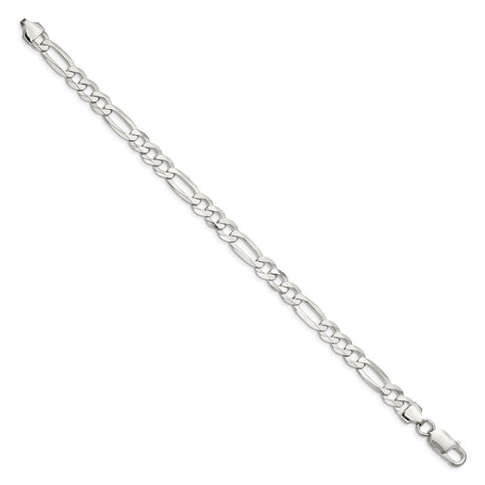 Buy Stylish 7.0mm Lightweight Sterling Silver Flat Figaro Chain - Affordable Value