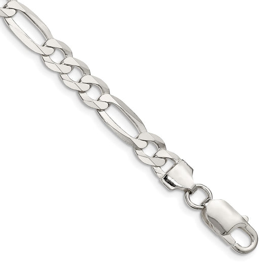 Buy Lightweight 7.0mm Sterling Silver Flat Figaro Chain - Stylish Value!