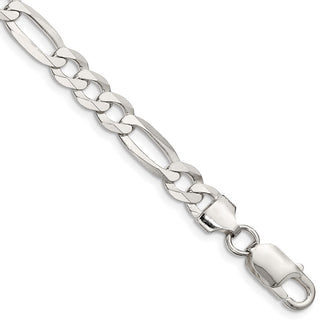 Buy Stylish 7.0mm Lightweight Sterling Silver Flat Figaro Chain - Affordable Value