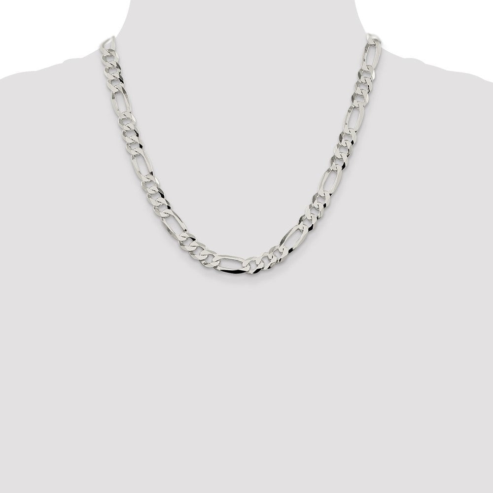 Buy Stylish Lightweight Flat Figaro Chain - 8.5mm Sterling Silver Value