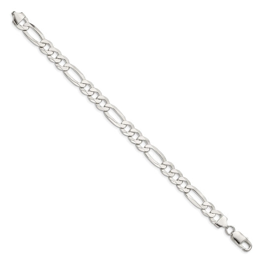 Buy Stylish 8.5mm Lightweight Sterling Silver Flat Figaro Chain - Affordable Price