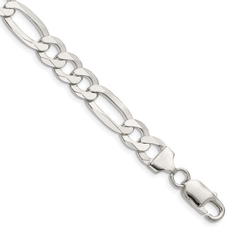 Buy Stylish 8.5mm Flat Figaro Chain in High-Quality Sterling Silver