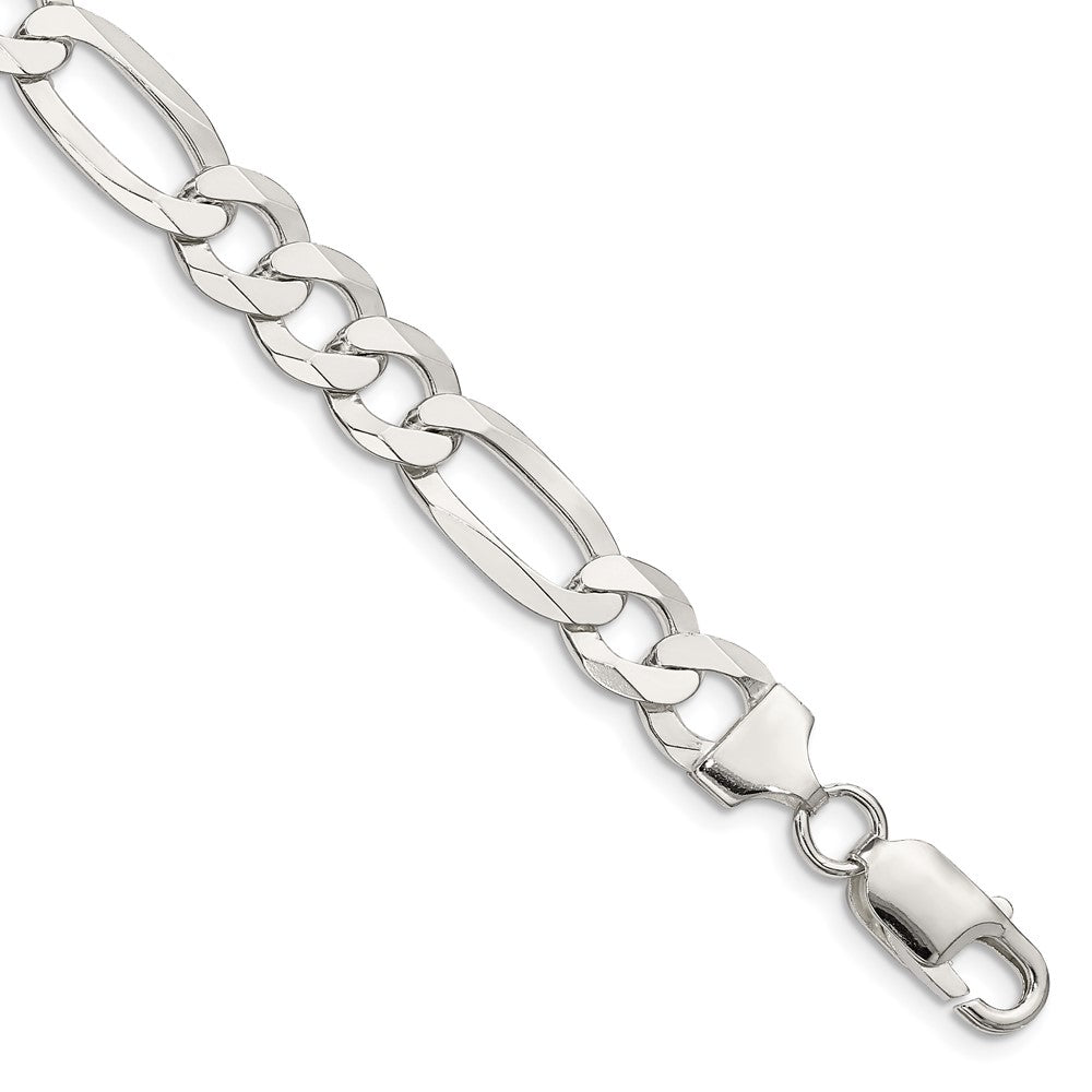 Buy Stylish 8.5mm Lightweight Sterling Silver Flat Figaro Chain - Affordable Value!