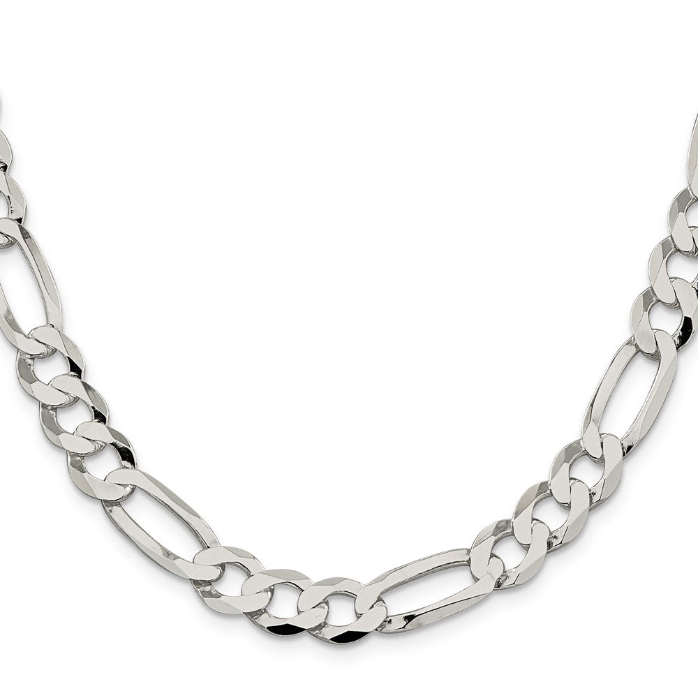 Buy Stylish 9.7mm Lightweight Flat Figaro Chain in 925 Sterling Silver