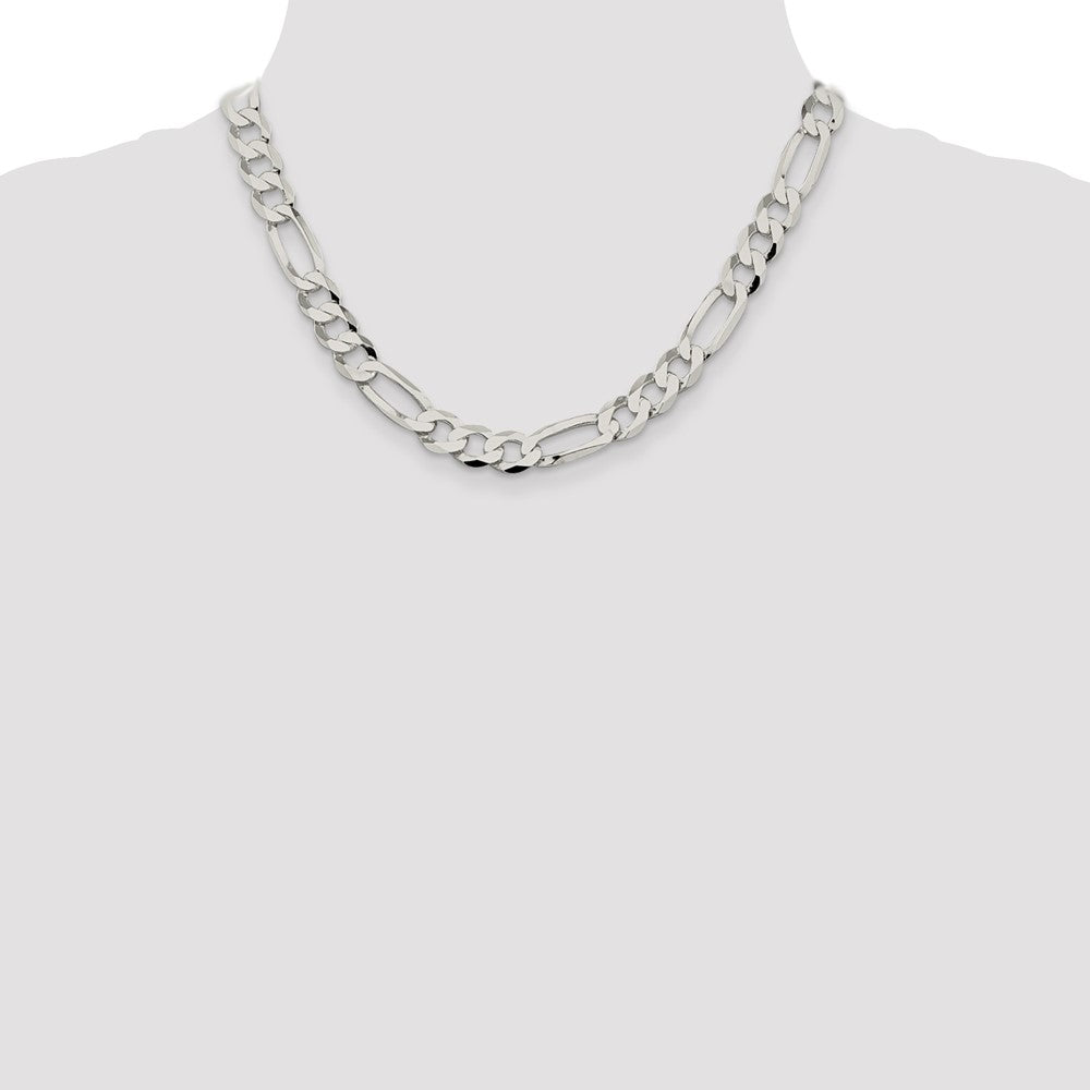 Exclusive 9.7mm Lightweight Sterling Silver Figaro Chain - Stylish Value!