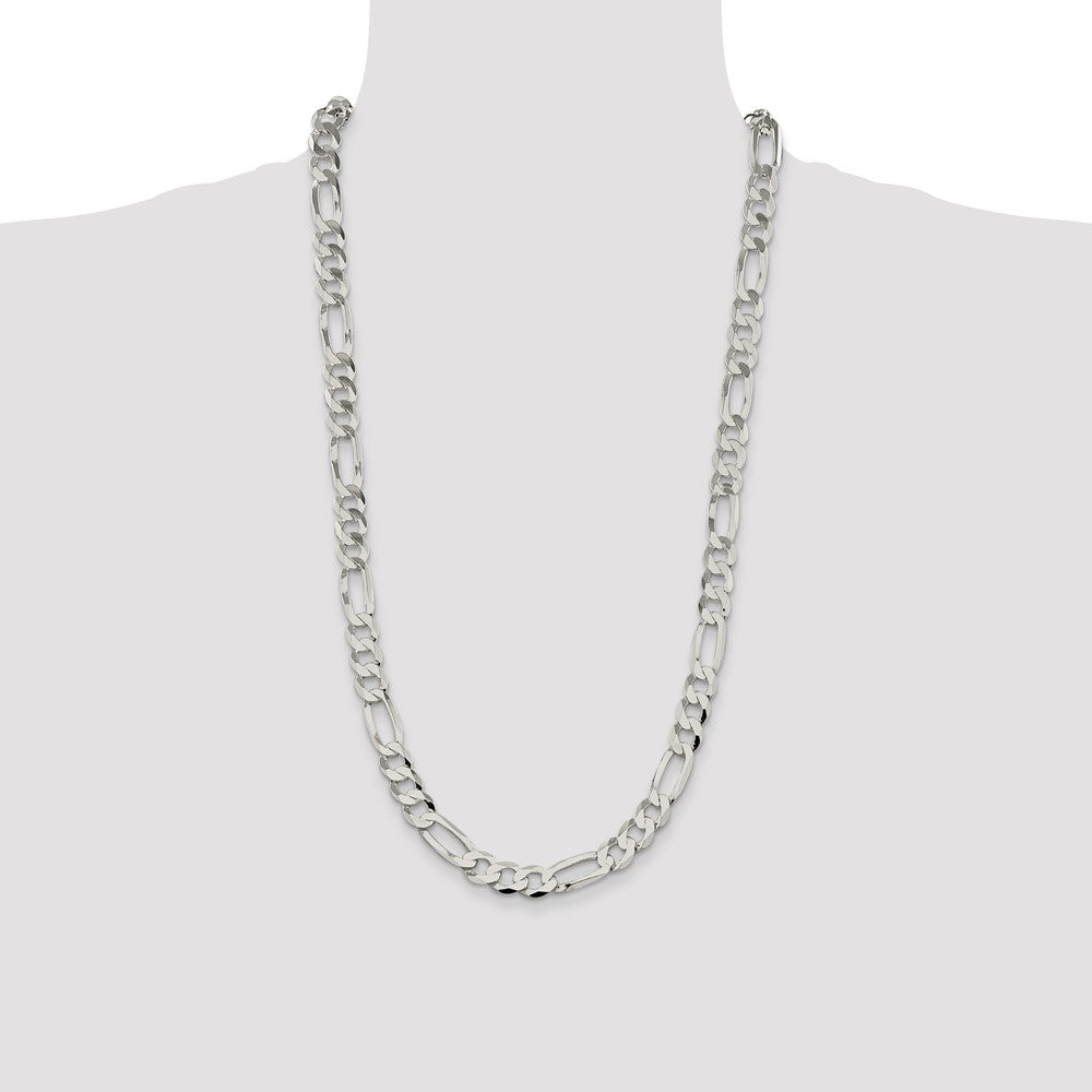 Buy Exclusive 9.7mm Lightweight Sterling Silver Flat Figaro Chain - Affordable!