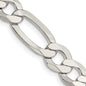 Buy Stylish 9.7mm Lightweight Sterling Silver Flat Figaro Chain - Affordable Luxury-5
