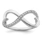 High-Quality Sterling Silver Heart Ring with 20 CZ Stones - Stylish Value!-1