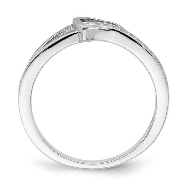 Radiant Heart Ring - 20 Stone Micro Pavé CZ Sterling Silver