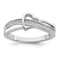 Buy Stylish Radiant Heart Ring - 20 Stone Micro Pav CZ in Sterling Silver-2