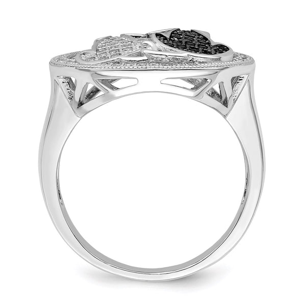 Sterling Silver Cat Ring - 87 Micro Pave CZ Stones