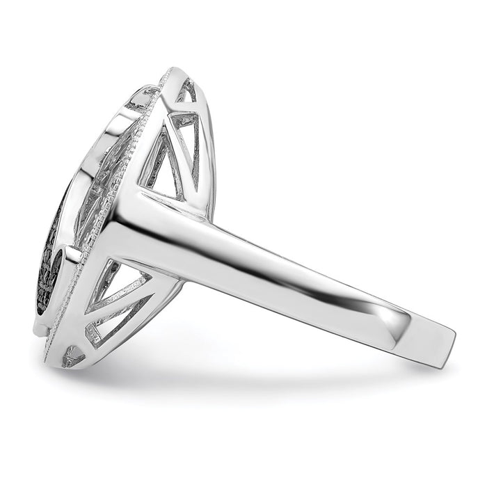 Shop Exclusive Sterling Silver Cat Ring - 87 Micro Pave CZ Stones, Luxury Design-3