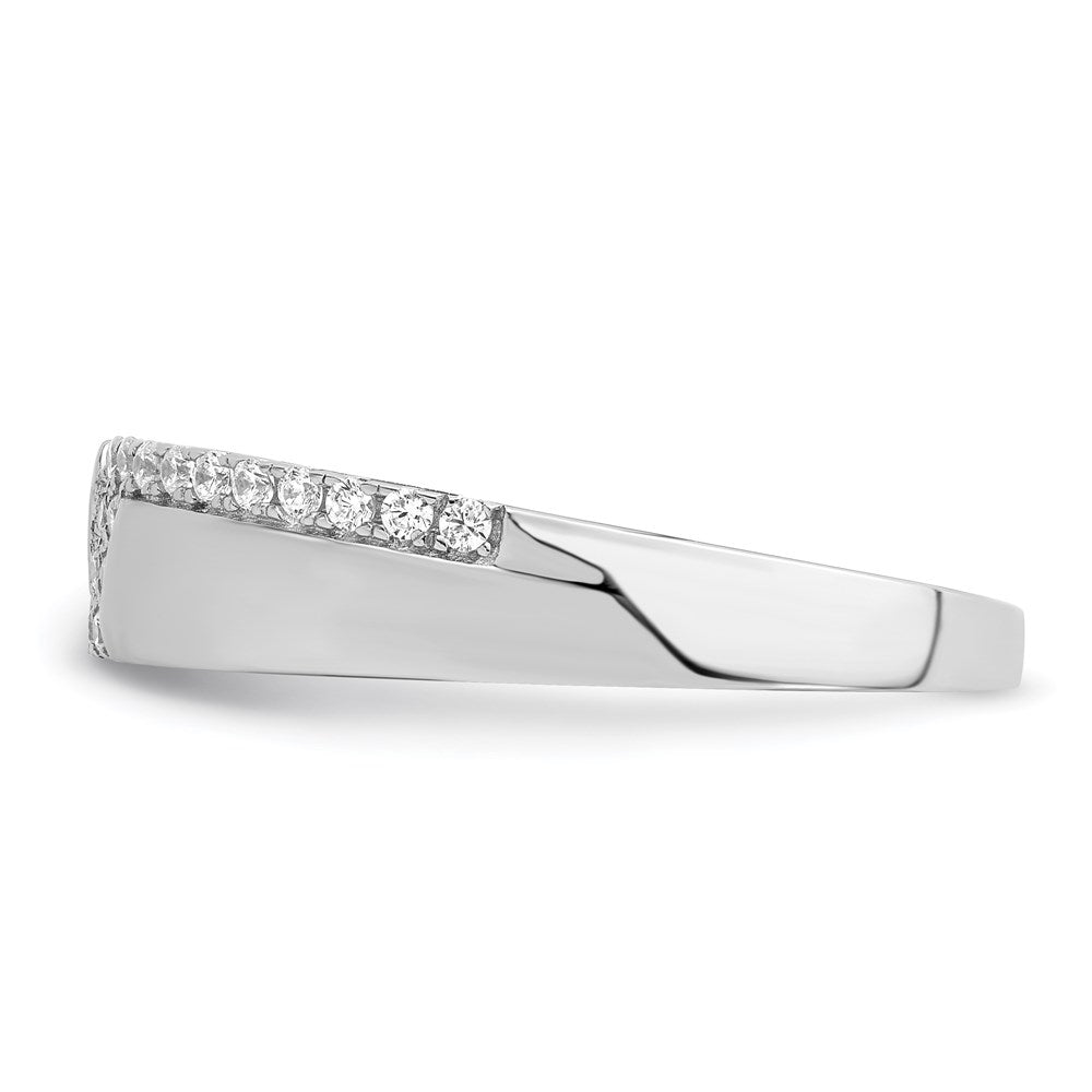 Shop Exclusive Brilliant Embers Men's Ring - 14K Rhodium-Plated Silver, Stylish Design